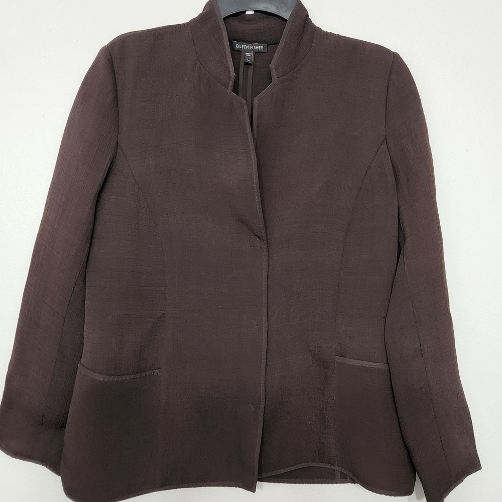 Eileen Fisher Snap Closure Textured Blazer